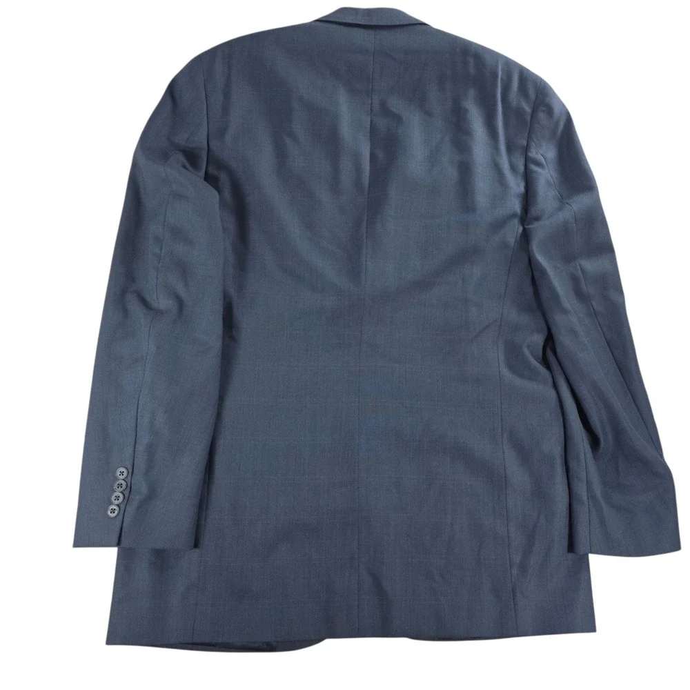 Tommy Hilfiger Worsted Wool 3-Button Navy Blue Blazer Jacket 42L Mens Navy 42L